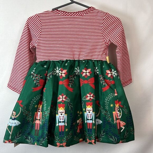 Iris and Ivy Nordstrom Green and Red Nutcracker dress with bloomers NWT 12 Month - Picture 13 of 15
